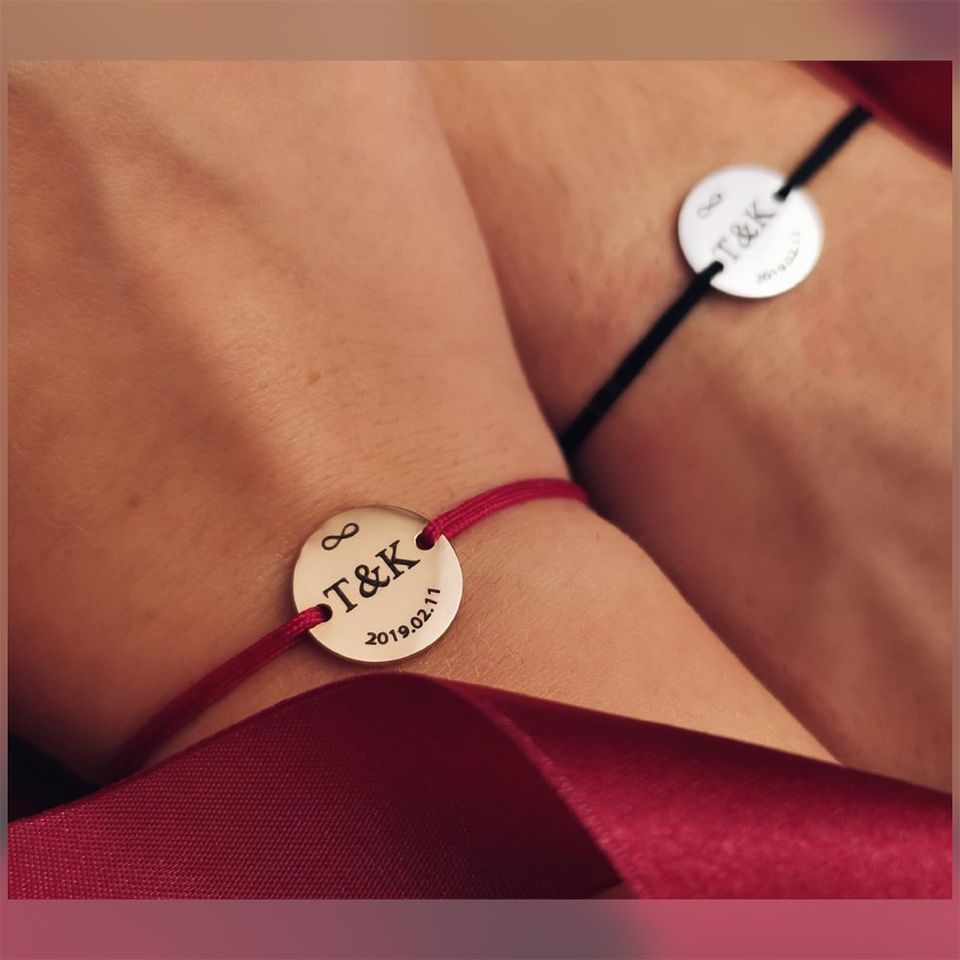 Комплект две гривни с конец и безкрайност подарък