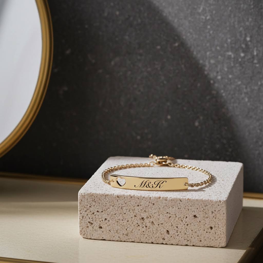 гравирана дамска гривна за ръка подарък